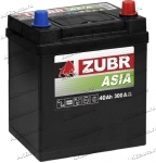 Аккумулятор автомобильный Zubr Premium Asia 40 А/ч 300 А обр. пол. Азия авто (187x127x225) ZPA400 без борта