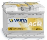 Аккумулятор автомобильный Varta Silver Dynamic AGM D52 A8 60 А/ч 680 А обр. пол. Евро авто (242x175x190) 560901