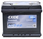 Аккумулятор автомобильный Exide Premium 64 А/ч 640 A обр. пол. EA640 Евро авто (242x175x190)