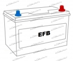 Аккумулятор автомобильный Xtreme EFB PS 105D31L 90 А/ч 800 А обр. пол. 105D31L Азия авто (306x172x222) T115 с бортиком