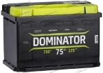 Аккумулятор автомобильный Dominator 75 А/ч 750 A прям. пол. Росс. авто (278x175x190)