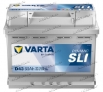 Аккумулятор автомобильный Varta Blue Dynamic SLI D43 60 А/ч 540 A прям. пол. Росс. авто (242x175x190) 560127