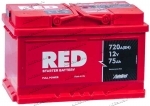 Аккумулятор автомобильный RED 75 А/ч 720 А обр. пол. низкий Евро авто (278x175x175) 09.2021г