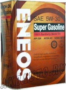 Масло моторное синтетика Eneos Super Gasoline 5W30 SM 4л купить в Москве по цене 1520 рублей - АКБАВТО
