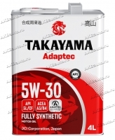 Масло моторное синтетика TAKAYAMA Adaptec SAE 5W-30 API SL/CF 6056096 4л купить в Москве по цене 3150 рублей - АКБАВТО