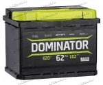 Аккумулятор автомобильный Dominator 62 А/ч 620 A обр. пол. низкий Евро авто (242x175x175)