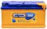 Аккумулятор автомобильный АКОМ (Akom) 100 А/ч 920 А прям. пол. Росс. авто (355x177x190)