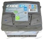 Аккумулятор автомобильный Exide Premium 47 А/ч 450 A обр. пол. низкий EA472 Евро авто (207x175x175)