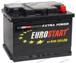 Аккумулятор автомобильный Eurostart Extra 60 А/ч 520 А обр. пол. Евро авто (242х175х190) EU600