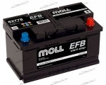 Аккумулятор автомобильный Moll EFB 78 А/ч 800 А обр. пол. низкий Евро авто (315x175x175) 82778 LB4.0 LN4