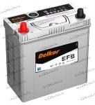 Аккумулятор автомобильный Delkor EFB 60B20R 40 А/ч 400 А прям. пол. тонк. клеммы M-42R Азия авто (196x128x227) без бортика