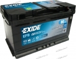 Аккумулятор автомобильный Exide Start-Stop EFB 80 А/ч 720 A обр. пол. EL800 Евро авто (315х175х190)