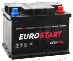 Аккумулятор автомобильный Eurostart Extra 60 А/ч 520 А обр. пол. Евро авто (242х175х190) EU600 2024г