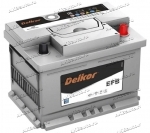 Аккумулятор автомобильный Delkor EFB LN2 60 А/ч 560 А обр. пол. Евро авто (242х175х190)