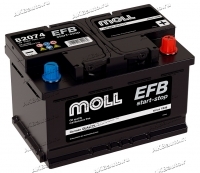Аккумулятор автомобильный Moll EFB 74 А/ч 780 А обр. пол. Евро авто (278x175x190) 82074 LN3 купить в Москве по цене 15700 рублей - АКБАВТО