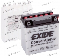 Аккумулятор для мотоцикла и скутера Exide Conventional 9 А/ч 85 А прям. пол. с/зар. с эл. 12N9-4B-1 (135х75х139) YB9-B купить в Москве по цене 2650 рублей - АКБАВТО