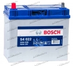 Аккумулятор автомобильный Bosch Asia Silver S4022 45 А/ч 330 A прям. пол. тонкие клеммы Азия авто (238x129x227)