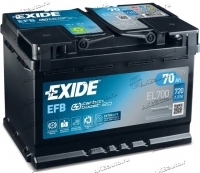 Аккумулятор автомобильный Exide Start-Stop EFB 70 А/ч 720 A обр. пол. EL700 Евро авто (278х175х190) купить в Москве по цене 10000 рублей - АКБАВТО