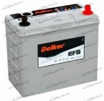 Аккумулятор автомобильный Delkor EFB 80B24L 55 А/ч 500 А обр. пол. тонк. клеммы N-55 Азия авто (237x128x225)