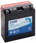 Аккумулятор для мотоцикла и скутера Exide AGM 12 А/ч 190 А прям. пол. с/зар. с эл. ET14B-BS (150х70х145)