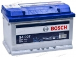 Аккумулятор автомобильный Bosch Silver S4007 72 А/ч 680 A обр. пол. низкий Евро авто (278x175x175)