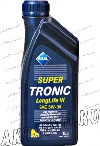 Масло моторное синтетическое Aral Super Tronic Longlife-III 5W30 1Л купить в Москве по цене 1550 рублей - АКБАВТО