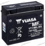 Аккумулятор для мотоцикла и скутера Yuasa AGM 17.7 А/ч 170 А обр. пол. с/зар. с эл. YT19BL-BS (181х77х167)