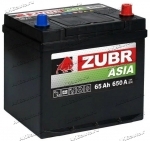 Аккумулятор автомобильный Zubr Premium Asia 65 А/ч 650 А обр. пол. Азия авто (232x173x225) ZPA650 с бортиком