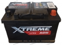 Аккумулятор автомобильный Xtreme AGM 75 А/ч 710 А обр. пол. Евро авто (278х175х190) L3.0 купить в Москве по цене 12400 рублей - АКБАВТО