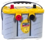 Аккумулятор автомобильный Optima Yellow Top U 4.2L 55 А/ч 765 А прям. пол. станд.+бок. 8014-254 Америка/ Азия авто (254x175x200) AGM с бортиком