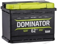 Аккумулятор автомобильный Dominator 62 А/ч 620 A прям. пол. Росс. авто (242x175x190) купить в Москве по цене 3000 рублей - АКБАВТО