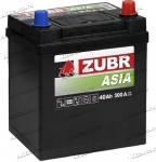 Аккумулятор автомобильный Zubr Premium Asia 40 А/ч 300 А обр. пол. Азия авто (187x127x225) ZPA400 без борта 2023г