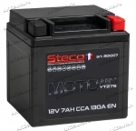 Аккумулятор для мотоцикла и скутера Steco AGM 12V 7 А/ч 130 А обр. пол. залит/заряжен 801007 (113х70х106) YTZ7S