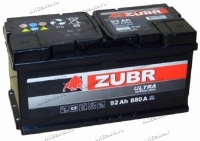 Аккумулятор автомобильный Zubr Ultra 92 А/ч 880 А обр. пол. Евро авто (353х175х175) ZU920 2024г купить в Москве по цене 9500 рублей - АКБАВТО