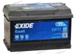 Аккумулятор автомобильный Exide Excell 71 А/ч 670 A обр. пол. низкий EB712 Евро авто (278x175x175)