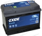 Аккумулятор автомобильный Exide Excell 74 А/ч 680 A обр. пол. EB740 Евро авто (278x175x190)