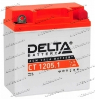 Аккумулятор для мотоцикла и скутера Delta CT1205.1 12V 5 А/ч 65 А обр. пол. залит/заряжен YB5L-B, 12N5-3B (120х61х129) AGM VRLA купить в Москве по цене 2268 рублей - АКБАВТО