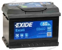 Аккумулятор автомобильный Exide Excell 60 А/ч 540 A обр. пол. низкий EB602 Евро авто (242x175x175) купить в Москве по цене 5500 рублей - АКБАВТО