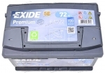 Аккумулятор автомобильный Exide Premium 72 А/ч 720 A обр. пол. низкий EA722 Евро авто (278x175x175)