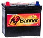 Аккумулятор автомобильный Banner Power Bull Asia 45 А/ч 390 А прям. пол. тонк. клеммы P4524 Азия авто (238x129x225)