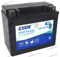 Аккумулятор для мотоцикла и скутера Exide AGM12-10 10 А/ч 150 А прям. пол. залит/заряжен (150х87х130) YTX12-BS купить в Москве по цене 4000 рублей - АКБАВТО