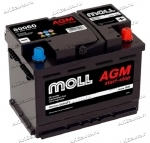 Аккумулятор автомобильный Moll AGM 60 А/ч 680 А обр. пол. Евро авто (242x175x190) 80060 L2.0