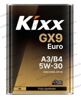 Масло моторное синтетика KIXX GX9 Euro 5W30 A3/B4 4л L531044TR1 купить в Москве по цене 4050 рублей - АКБАВТО