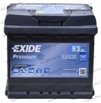 Аккумулятор автомобильный Exide Premium 53 А/ч 540 A обр. пол. EA530 Евро авто (207x175x190) 2021г