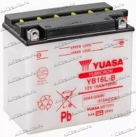 Аккумулятор для мотоцикла и скутера Yuasa YuMicron 19 А/ч 215 А обр. пол. с/зар. с эл. YB16L-B (175x100x155) купить в Москве по цене 7300 рублей - АКБАВТО