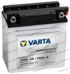 Аккумулятор для мотоцикла и скутера VARTA POWERSPORTS FRESHPACK 9 А/ч 85 А обр. пол. с/зар. с эл. YB9L-B, 12N9-3B (136х76х140) 509015