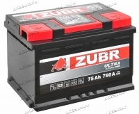 Аккумулятор автомобильный Zubr Ultra 75 А/ч 760 А прям. пол. Росс. авто (278х175х190) ZU751 2024 купить в Москве по цене 7250 рублей - АКБАВТО