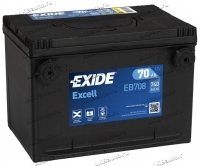 Аккумулятор автомобильный Exide Excell 70 А/ч 740 А прям. пол. бок. клеммы EB708 Амер. авто (260х180х186) купить в Москве по цене 9900 рублей - АКБАВТО