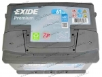 Аккумулятор автомобильный Exide Premium 61 А/ч 600 A обр. пол. низкий EA612 Евро авто (242x175x175)