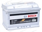 Аккумулятор автомобильный Bosch Silver Plus S5007 74 А/ч 750 A обр. пол. низкий Евро авто (278x175x175)
